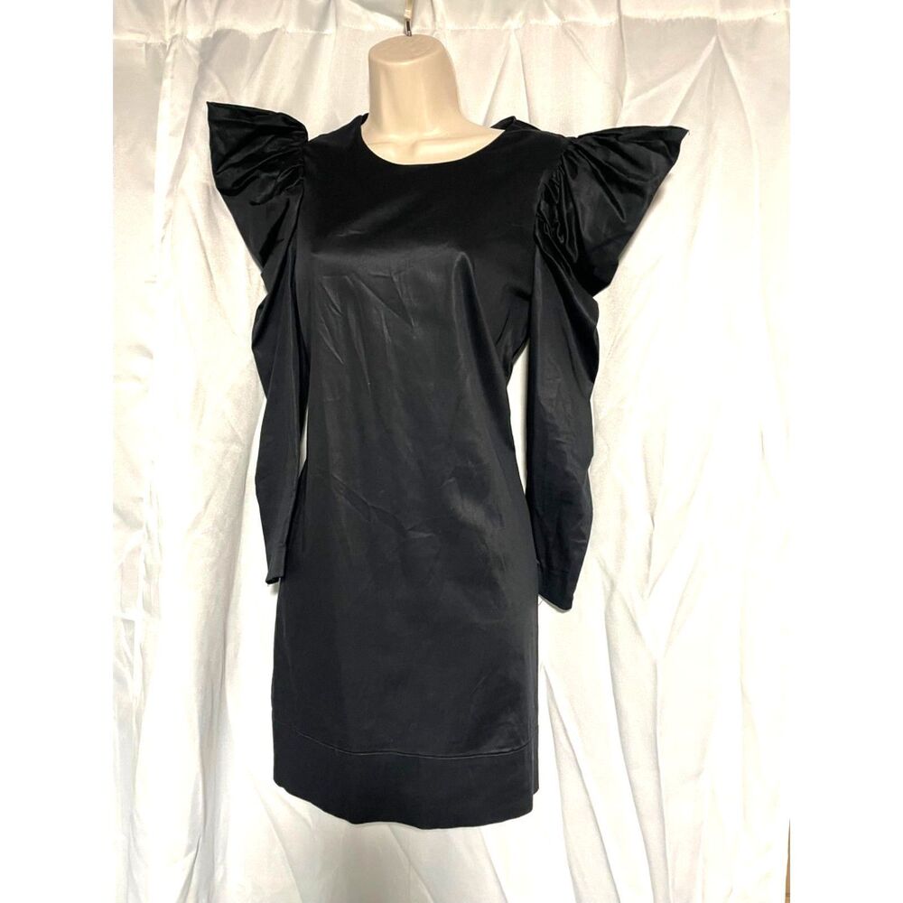 French Connection   dress pleat puff sleeve with button-up back size 10